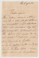 1886 Széll Piroska (1865-1886), Arany János menyének levele apjának, Szél Kálmán nagyszalontai esperesnek, amelyben beszámol többek között a Ráth villába való kötözésükről és egyéb társasági eseményekről