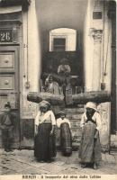 Amalfi, Il transporto del vino dalle Colline / wine transporting women, folklore