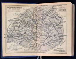 Les Guides Blues Paris et ses environs. Paris-London, 1924,  Hachette-Macmillan. Kiadói aranyozott e...
