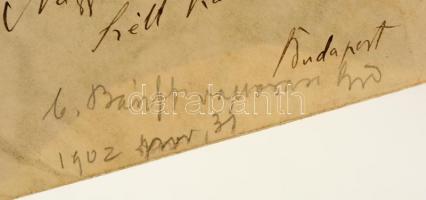 1902 Báró Bánffy Dezső (1843-1911) a képviselőház elnöke, miniszterelnök aláírása és sorai ebédmeghí...