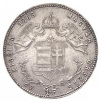 1868GYF 1Ft Ag "Ferenc József" Gyulafehérvár (12,33g) T:2 ph., karc / Hungary 1868GYF 1 Fo...
