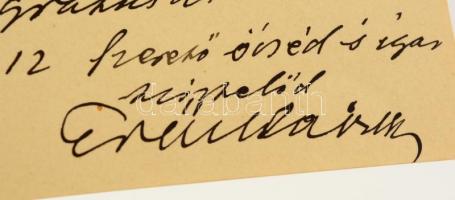 1909 Erőss Lajos (1857-1911) debreceni tanár, református püspök saját kézzel írt levele, Szél Kálmán...