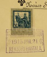 1915 Közgazdaságtudományi oklevél másolata Hallóssy István (1893-?), a Budapesti Nemzetközi Vásár ké...