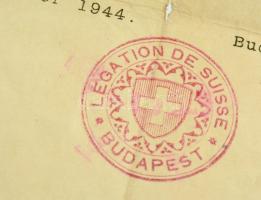 1944 Svájci Scutzpass, védőútlevél zsidó személy részére (okt. 23.) /

1944 Swiss Schutzpass for J...