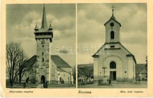 Kraszna, Crasna; Református és Római katolikus templom / churches (EK)