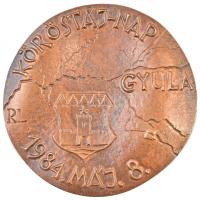 Rajki László (1939- ) 1984. "Kohán 1910-1966 / Köröstáj-nap - Gyula - 1984. máj. 8." Br pl...