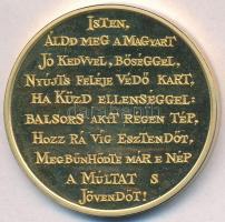 1996. "Magyarország halma - Millenium 1896 - A Honfoglalás emlékére 1996" aranyozott Br em...