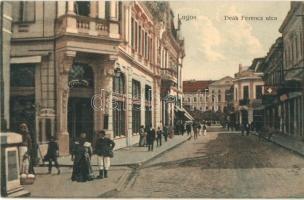 Lugos, Lugoj; Deák Ferenc utca, Corso kávéház / street, cafe