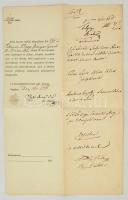 1856 Magyar nyelvű keresetlevél, 6 kr okmánybélyeggel
