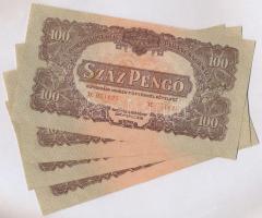 1944. 100P "A Vörös Hadsereg Parancsnoksága" (4x) sorszámkövetők T:I- 
Adamo P47