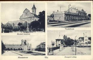 Vác vasutállomással