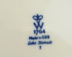 Wallendorf teás csésze és alj és süteményes tányér, matricás, jelzett, hibátlan