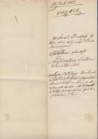 1852 Járásbírósági fellebbezés, magyar nyelven, 1 Guledn szignettával