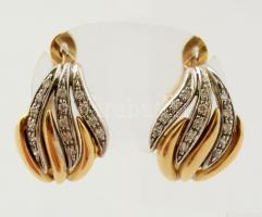 Arany (Au) 14 K ékszer szett, jelzett (585), csiszolt cirkón kövekkel, nyaklánc h:43 cm, karkötő h:1...