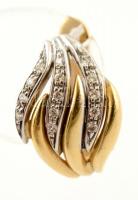 Arany (Au) 14 K ékszer szett, jelzett (585), csiszolt cirkón kövekkel, nyaklánc h:43 cm, karkötő h:1...