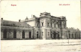 Sopron, Déli pályaudvar, vasútállomás, Blum Náthán kiadása (EK)