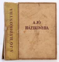 A jó házikonyha. A sűtés-főzés tudományának új kódexa. Összeállította bánffyhunyadi Hunyady Erzsébet. Bp, é.n., Uj Idők Irodalmi Intézet Rt. (SInger és Wolfner). Kiadói félvászon kötés, megviselt állapotban, a borítója javításra szorul, a borító foltos, a borítója kettévált és leszakadt a könyvtestről, de a könyvtest egyben van, foltos, egy helyen tintás aláhúzással.