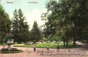 Sopron, Erzsébet kert, gyerekek, kiadja Kummert L. utóda (EK)