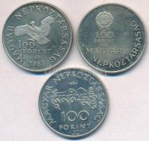 1983. 100Ft alpakka "Simon Bolivar" + 1983. 100Ft alpakka "Széchenyi István" + 1...