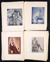 cca 1930-1940 44 db erotikus fotónyomat különféle francia és német lapokból (Pairs plaisir, Binder, ...