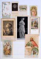 cca 1889-1944 80 db különféle szentkép, köztük csipkések és lithok is, berakóba rendezve