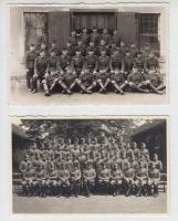 cca 1939-1945 Katonák csoportképe, 2 db fotólap, 9x14 cm