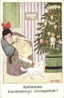 Kellemes karácsonyi ünnepeket! üdvözlőlap / Christmas greeting card s: Anny Tekauz (kis szakadás / small tear)