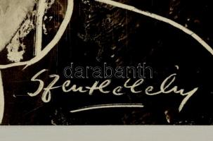 Szentléleky jelzéssel: Don Quijote. Vegyes technika, fotópapír, 21×14 cm