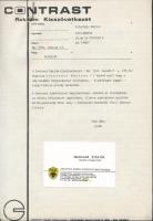 cca 1989-1992 Esterházy Márton (1956- ) focista iratai, névjegykártya, megállapodás, stb