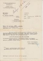 1944 Bp., A Corvin Áruház R.T. által kiküldött harisnyavásárlási utalvány