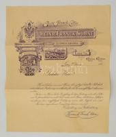 ~1880 Franck kávé díszes számla