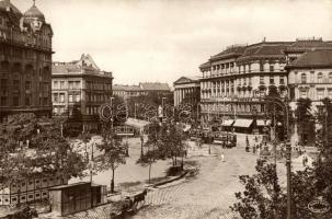 Budapest VIII. Kálvin tér, villamosok, gyógyszertár
