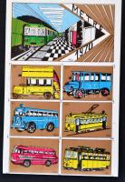 A BKV járművei, gyufacímke ívben