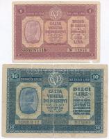 Olaszország / Velence / Osztrák-magyar megszállás 1918. 5c + 10c + 1L + 10L + Olaszország 1982. 1000...