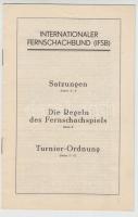 1935 Internationaler Fernschaubund, Satzungen, Die Regeln des Fernschachspiels, Turnier-Ordnung, 12p