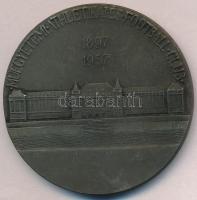 Magdányi Antal (1902-) 1957. "Műegyetemi Athletikai és Football Club" ezüstözött Br emlékérem (64mm) T:2- erős patina