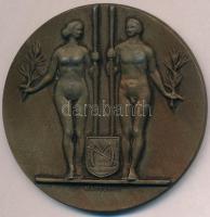 Magdányi Antal (1902-) 1957. "Műegyetemi Athletikai és Football Club" ezüstözött Br emléké...