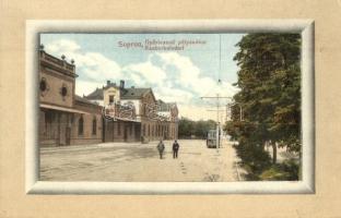 Sopron, Győri vasúti pályaudvar, vasútállomás, villamos / Raaberbahnhof