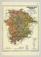 Gömör és Kishont vármegye térképe, 1.390.000, Magyar Földrajzi Intézet Rt., a középen hajtásnyommal, modern hasonmás kiadás, 33x22 cm.