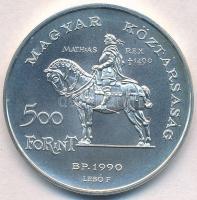 1990. 500Ft Ag "Mátyás király / Beatrix" T:BU kis patina 
Adamo EM113