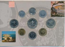 Horvátország 1993. 1l-5K (9xklf) forgalmi sor szettben T:1 Croatia 1993. 1 Lipa - 5 Kuna (9xdiff) coin set C:UNC