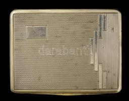 Ezüst(Ag) cigarettatárca, jelzett, 8x6 cm, nettó: 55 g