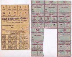 1945-1946. 7db klf élelmiszerjegy, közte "kenyérgabona-pótjegy" szelvények nélkül, illetve...