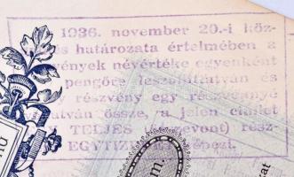 Budapest 1895. "Magyar Folyam- és Tengerhajózási Részvénytársaság" részvénye 200K-ról, víz...