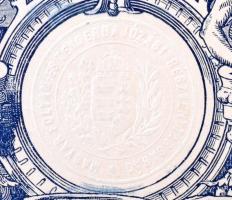 Budapest 1895. "Magyar Folyam- és Tengerhajózási Részvénytársaság" részvénye 200K-ról, víz...