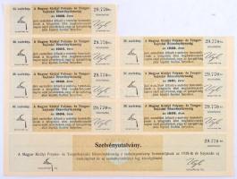 Budapest 1895. "Magyar Folyam- és Tengerhajózási Részvénytársaság" részvénye 200K-ról, víz...