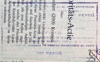 Budapest 1904. "Keszthelyvidéki Helyi Érdekü Vasut Részvénytársaság" elsőbbségi részvénye ...