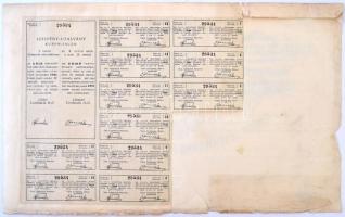 Budapest 1926. "Unio textilművek Részvénytársaság" részvénye 10P-ről, magyar és német nyel...