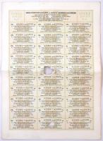 Budapest 1923. "OMKE Építő Részvénytársaság" húsz részvénye összesen 100.000K-ról, teljes ...