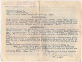 ~1940. "Közjóléti Szövetkezet" 2P-ről, kitöltetlen, hátoldalon a "Budai Járási Tanács...